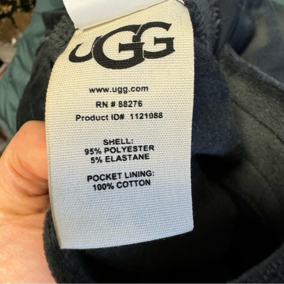 UGG Hayden Fleece Jogger Pants Dark Gray Velour Soft Loungewear Womens Medium - Picture 11 of 13